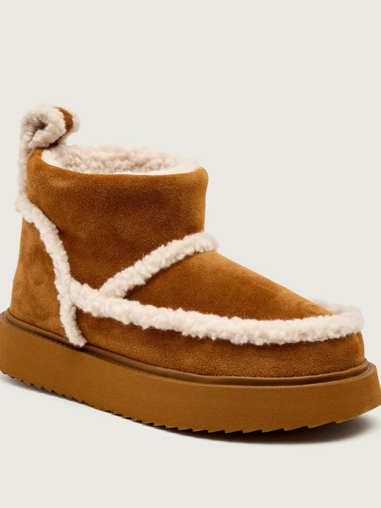 Zdjęcie produktu INUIKII Śniegowce Micro | zamsz | shearling brązowy