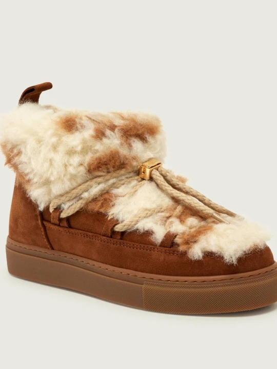 Zdjęcie produktu INUIKII Śniegowce TEDDY LOW | shearling | zamsz brązowy