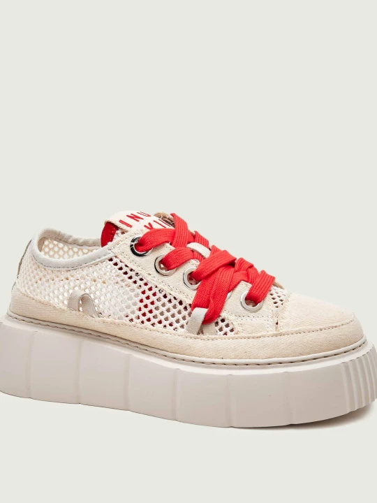Zdjęcie produktu INUIKII Trampki MATILDA | zamsz kremowy
