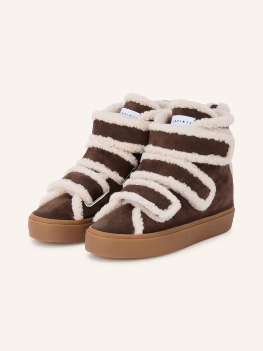 Zdjęcie produktu Inuikii Wysokie Sneakersy Shearling Velcro Buty Na Koturnie braun