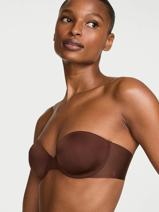 Zdjęcie produktu Invisible by Victoria's Secret Biustonosz lekko usztywniany bez ramiączek Strapless Brązowy