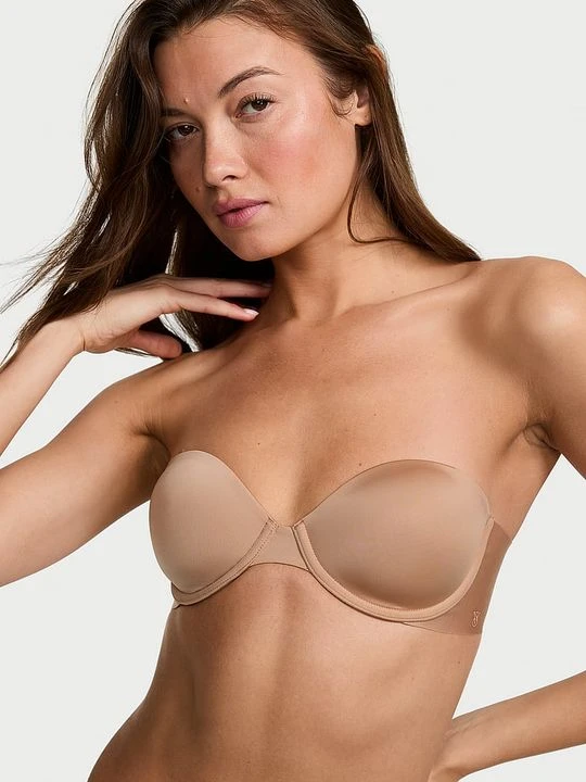 Zdjęcie produktu Invisible by Victoria's Secret Biustonosz lekko usztywniany bez ramiączek Strapless Beżowy