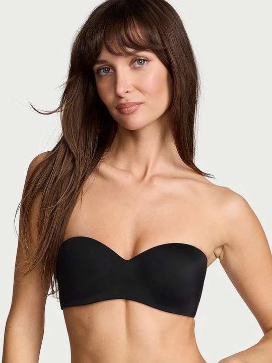 Zdjęcie produktu Invisible by Victoria's Secret Biustonosz lekko usztywniany bez ramiączek Sweetheart Strapless Czarny