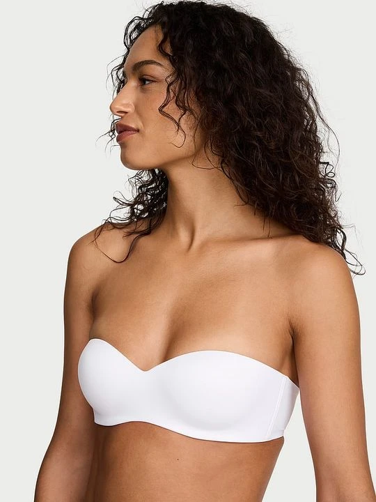 Zdjęcie produktu Invisible by Victoria's Secret Biustonosz lekko usztywniany bez ramiączek Sweetheart Strapless Biały