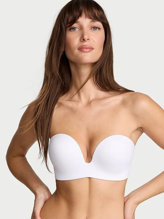 Zdjęcie produktu Invisible by Victoria's Secret Biustonosz push-up bez ramiączek powiększający o 2 rozmiary Bombshell Biały