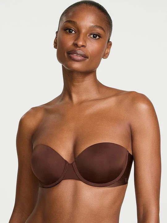 Zdjęcie produktu Invisible by Victoria's Secret Biustonosz push-up bez ramiączek Uplift Strapless Brązowy