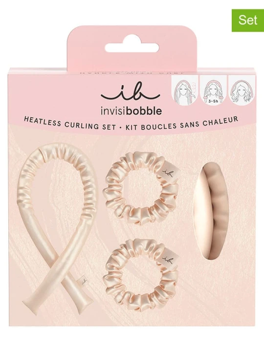 Zdjęcie produktu Invisibobble 3-częściowy zestaw "Handle with Curl" w kolorze kremowym do loków rozmiar: onesize