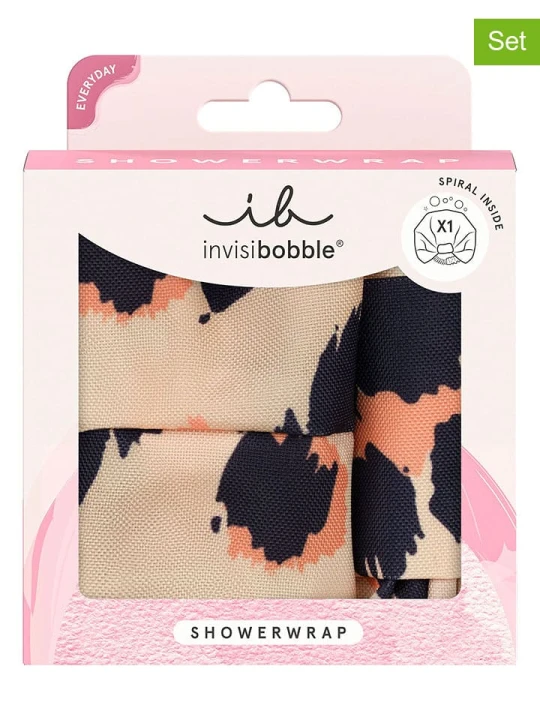 Zdjęcie produktu Invisibobble Czepki prysznicowe (4 szt.) w kolorze beżowo-czarno-jasnobrązowym rozmiar: onesize