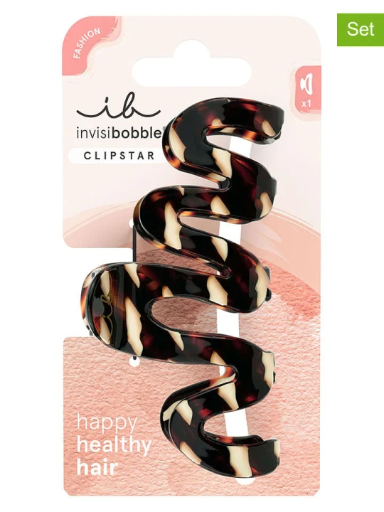 Zdjęcie produktu Invisibobble Spinki do włosów (2 szt.) w kolorze czarno-brązowo-beżowym rozmiar: onesize