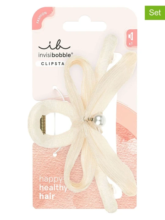 Zdjęcie produktu Invisibobble Spinki do włosów (2 szt.) w kolorze kremowym rozmiar: onesize
