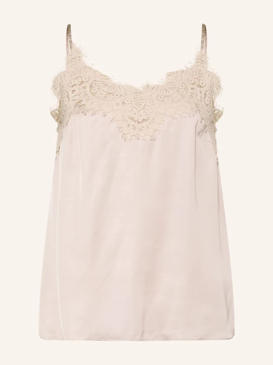Zdjęcie produktu Inwear Satynowy Top Orahiw Z Koronką beige