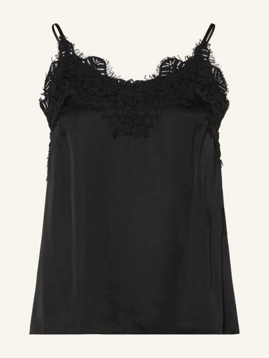 Zdjęcie produktu Inwear Satynowy Top Orahiw Z Koronką schwarz CZARNY