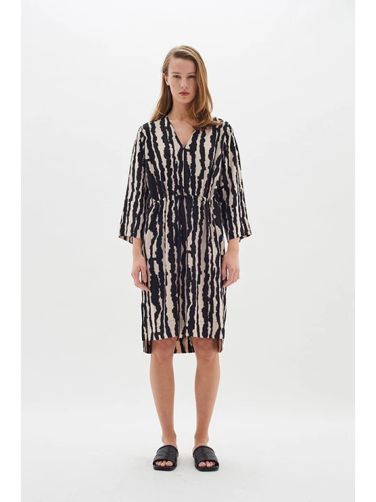 Zdjęcie produktu InWear Sukienka w kolorze beżowo-czarnym rozmiar: 42