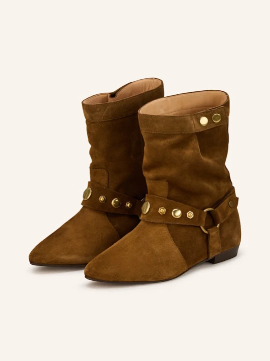 Zdjęcie produktu Isabel Marant Botki Stania Z Ćwiekami braun BRĄZOWY