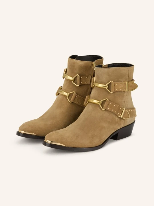 Zdjęcie produktu Isabel Marant Botki Zalya Z Nitami beige