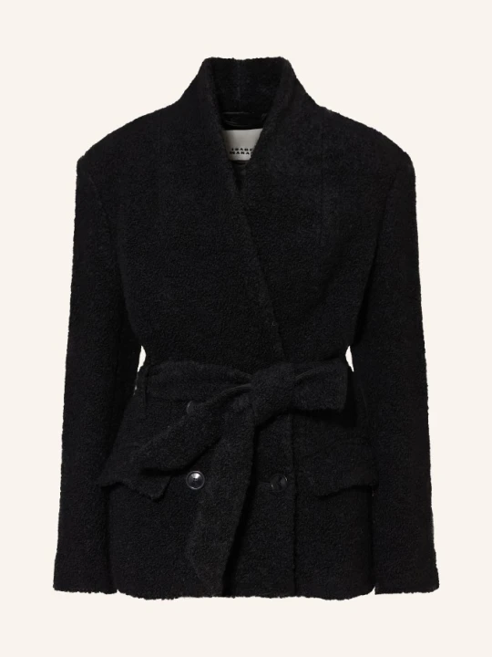 Zdjęcie produktu Isabel Marant Kurtka Bouclé Syndra Z Alpaki schwarz CZARNY