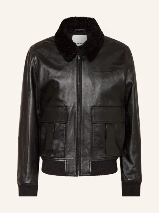Zdjęcie produktu Isabel Marant Kurtka Skórzana Bowy schwarz CZARNY