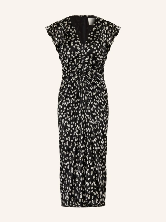 Zdjęcie produktu Isabel Marant Sukienka Lyndsay Z Jedwabiem I Falbanami schwarz