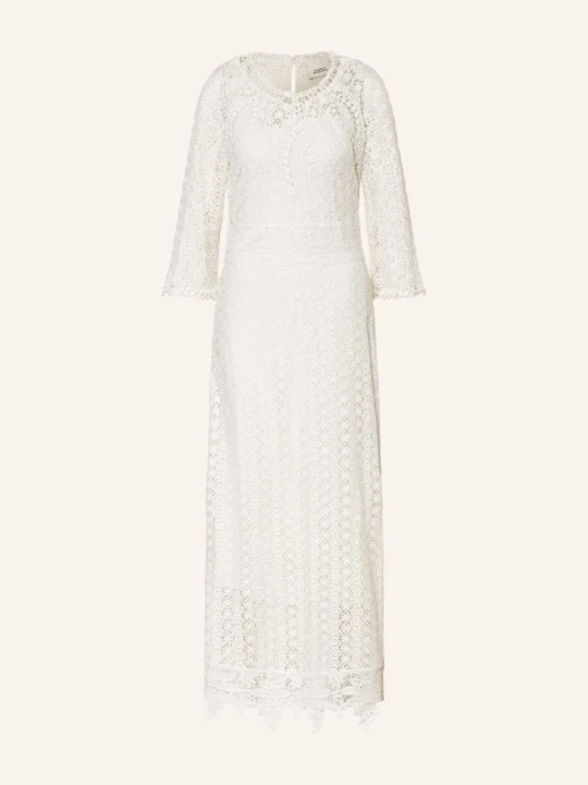 Zdjęcie produktu Isabel Marant Sukienka Z Koronką Hayra Z Rękawami 3/4 weiss BIAŁY