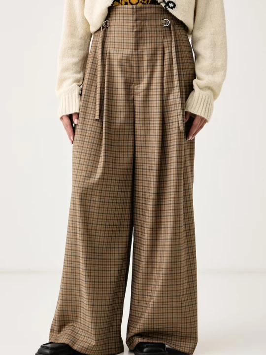 Zdjęcie produktu Isabelle Blanche spodnie wide leg damskie beżowy
