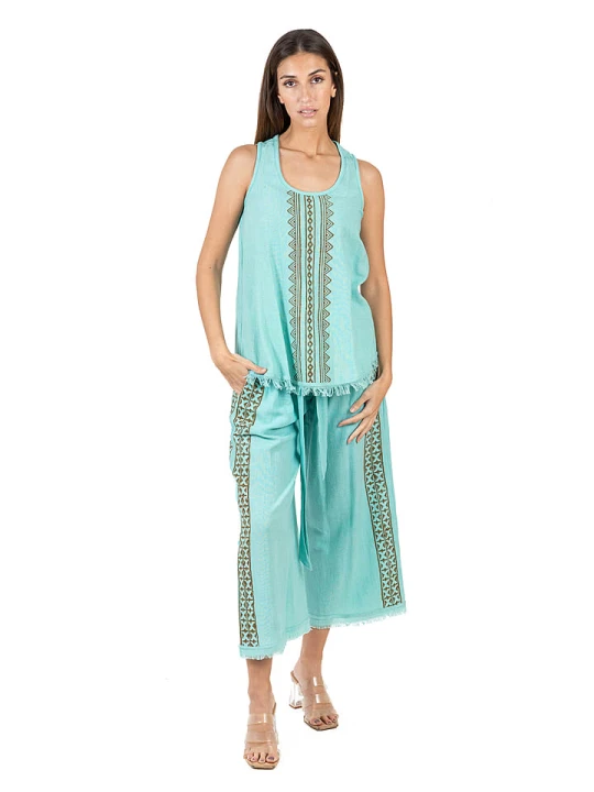 Zdjęcie produktu Isla Bonita by SIGRIS Spodnie w kolorze turkusowym rozmiar: XL