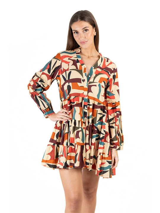Zdjęcie produktu Isla Bonita by SIGRIS Sukienka w kolorze beżowym ze wzorem rozmiar: XL