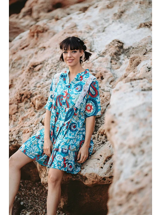 Zdjęcie produktu Isla Bonita by SIGRIS Sukienka w kolorze turkusowym rozmiar: M