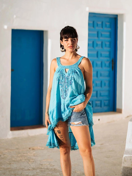 Zdjęcie produktu Isla Bonita by SIGRIS Tunika w kolorze turkusowym rozmiar: XL