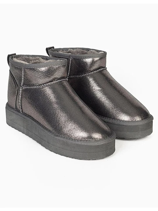 Zdjęcie produktu ISLAND BOOT Botki "Miley" w kolorze srebrnym rozmiar: 38