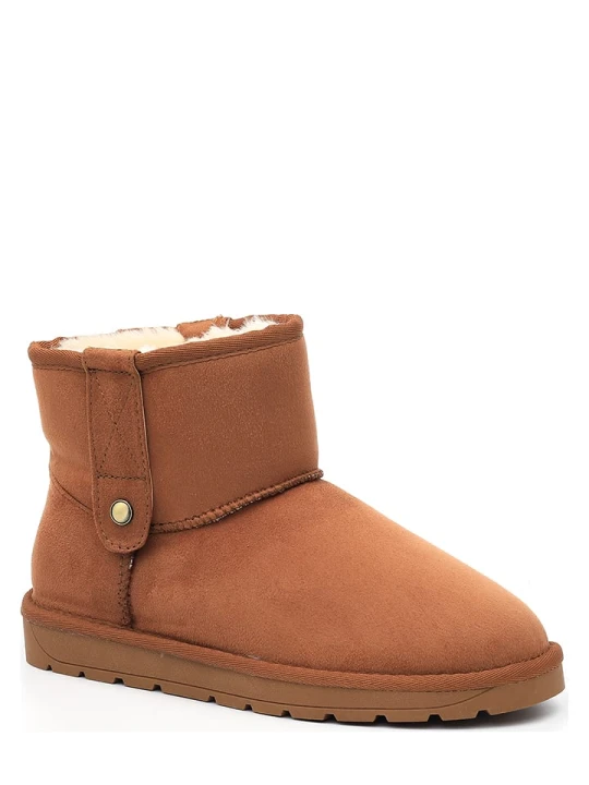 Zdjęcie produktu ISLAND BOOT Botki zimowe "Christie" w kolorze jasnobrązowym rozmiar: 38
