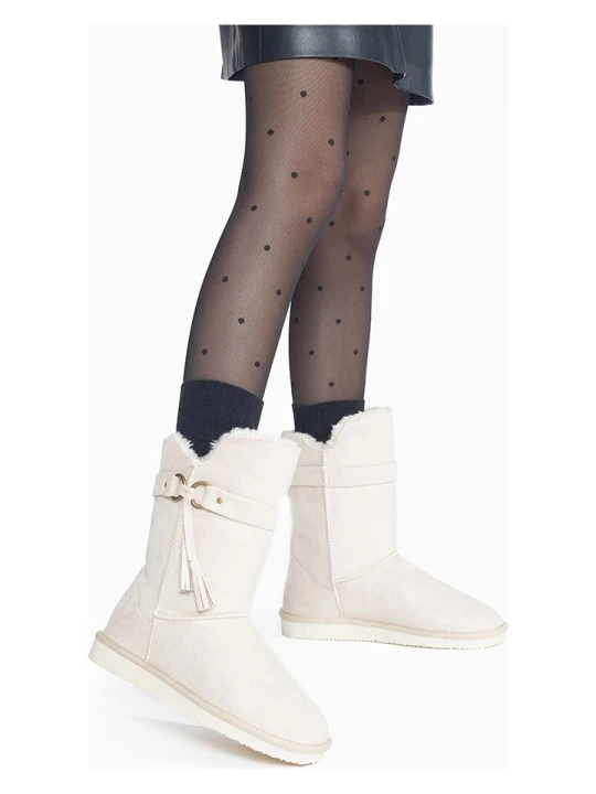 Zdjęcie produktu ISLAND BOOT Botki zimowe "Crawford" w kolorze kremowym rozmiar: 39