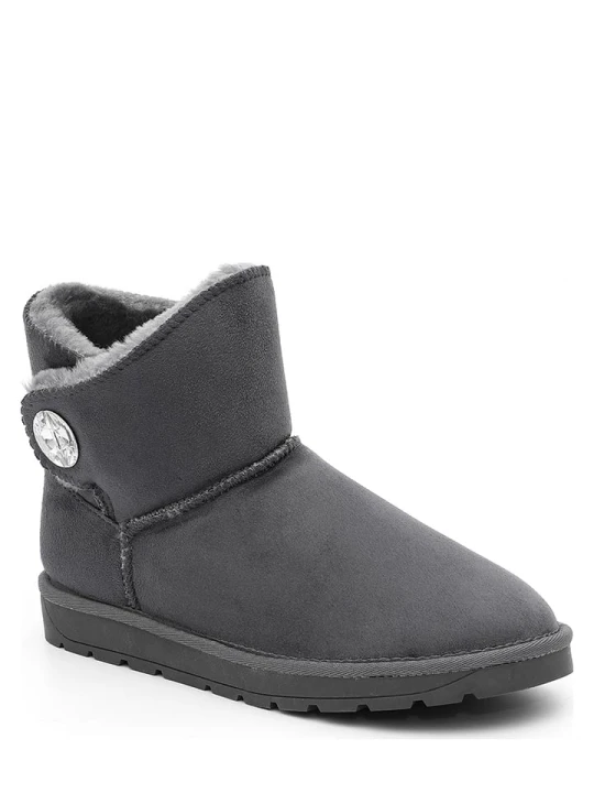 Zdjęcie produktu ISLAND BOOT Botki zimowe "Dona" w kolorze antracytowym rozmiar: 38