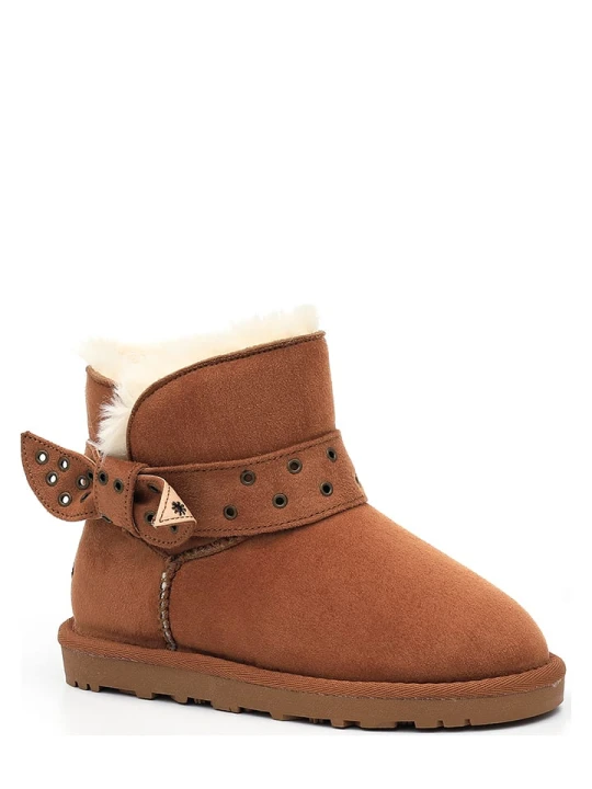 Zdjęcie produktu ISLAND BOOT Botki zimowe "Erikata" w kolorze jasnobrązowym rozmiar: 29