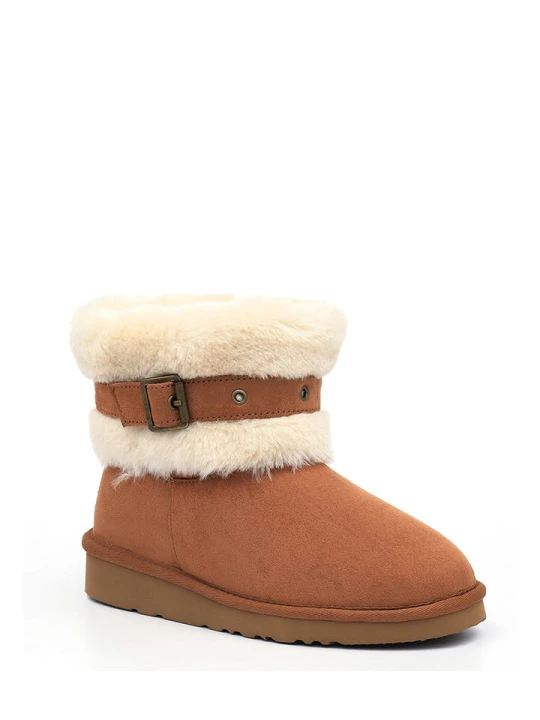 Zdjęcie produktu ISLAND BOOT Botki zimowe "Fabya" w kolorze jasnobrązowym rozmiar: 40