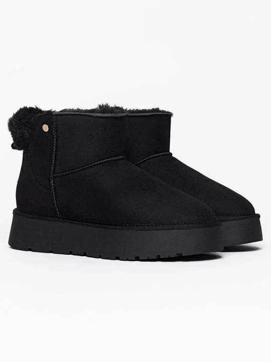Zdjęcie produktu ISLAND BOOT Botki zimowe "Ilissa" w kolorze czarnym rozmiar: 41
