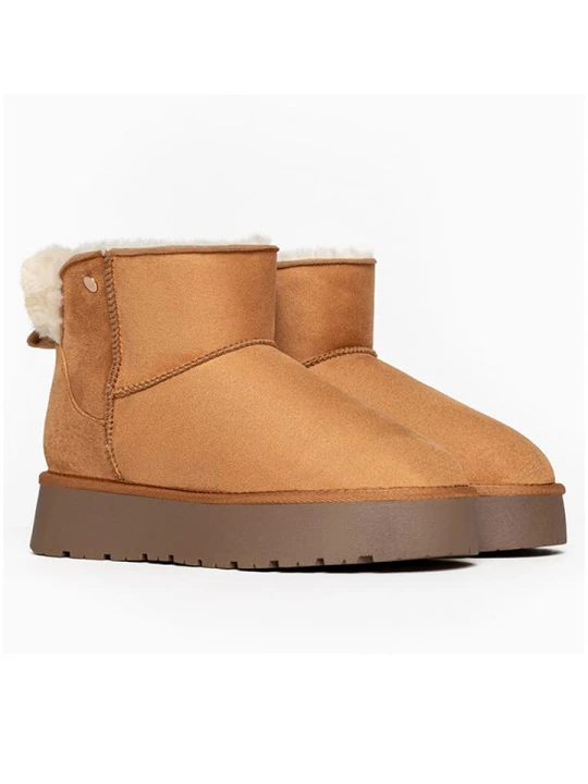 Zdjęcie produktu ISLAND BOOT Botki zimowe "Ilissa" w kolorze jasnobrązowym rozmiar: 40