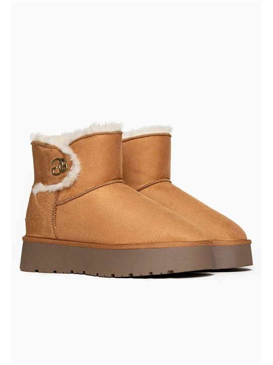 Zdjęcie produktu ISLAND BOOT Botki zimowe "Kabriela" w kolorze jasnobrązowym rozmiar: 41