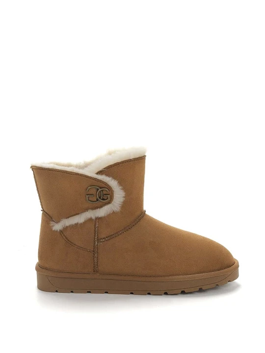 Zdjęcie produktu ISLAND BOOT Botki zimowe "Kabriela" w kolorze jasnobrązowym rozmiar: 37