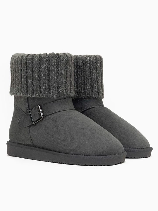 Zdjęcie produktu ISLAND BOOT Botki zimowe "Kourtney" w kolorze szarym rozmiar: 36