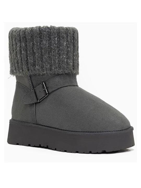 Zdjęcie produktu ISLAND BOOT Botki zimowe "Kourtney" w kolorze szarym rozmiar: 37