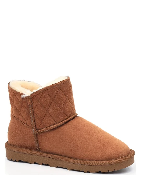 Zdjęcie produktu ISLAND BOOT Botki zimowe "Maiana" w kolorze jasnobrązowym rozmiar: 29
