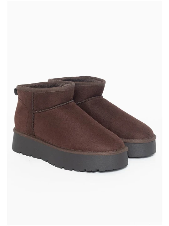 Zdjęcie produktu ISLAND BOOT Botki zimowe "Miley" w kolorze brązowym rozmiar: 39