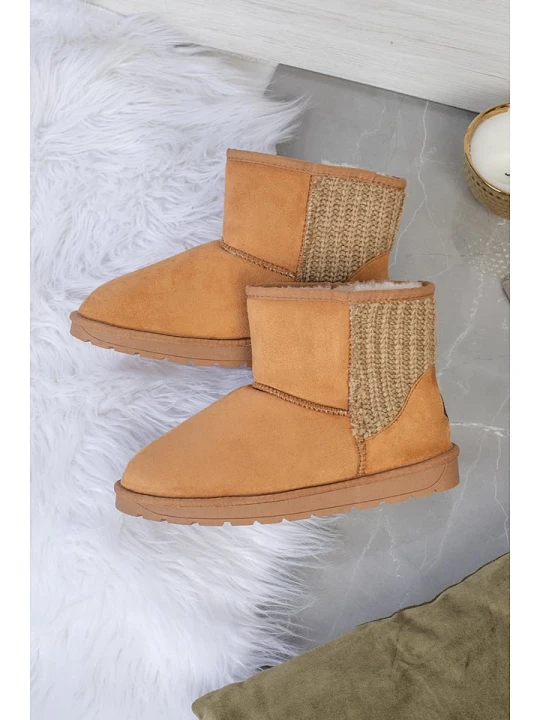 Zdjęcie produktu ISLAND BOOT Botki zimowe "Tenny" w kolorze jasnobrązowym rozmiar: 36