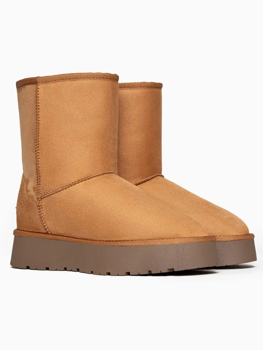 Zdjęcie produktu ISLAND BOOT Botki zimowe w kolorze jasnobrązowym rozmiar: 38