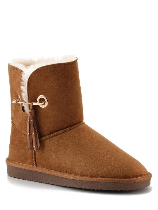 Zdjęcie produktu ISLAND BOOT Botki zimowe "Whale" w kolorze jasnobrązowym rozmiar: 38