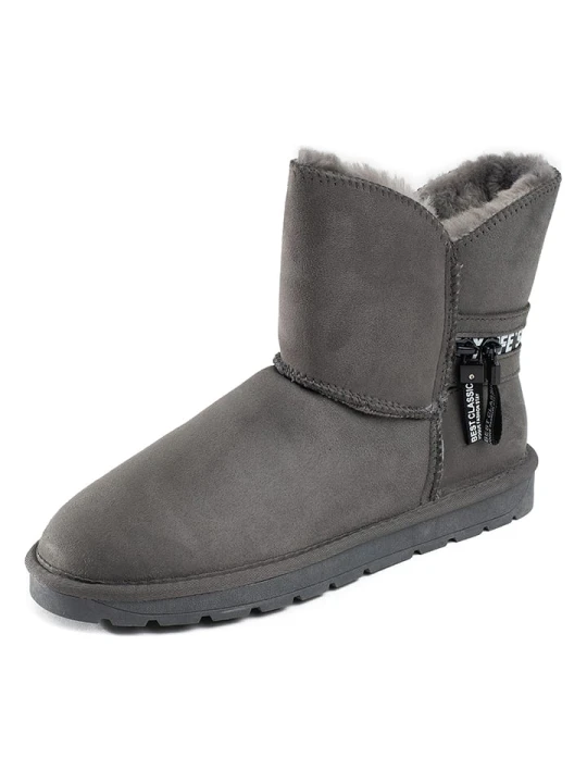 Zdjęcie produktu ISLAND BOOT Botki zimowe "Zak" w kolorze szarym rozmiar: 37