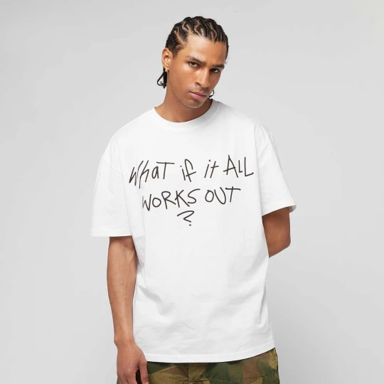 Zdjęcie produktu It All Works Out Wording Oversize Tee Mister Tee biały