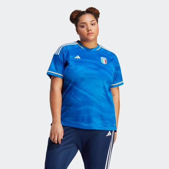 Zdjęcie produktu Italy Women's Team 23 Home Jersey (Plus Size) Adidas niebieski