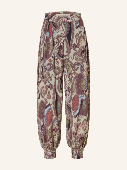 Zdjęcie produktu Ivi Collection Spodnie Z Jedwabiem gruen beżowy