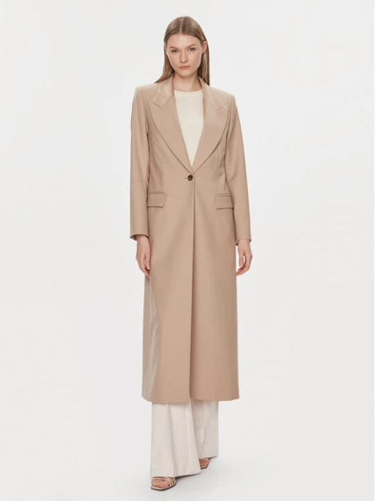 Zdjęcie produktu IVY OAK Płaszcz wełniany Jil Sue IO119088 Beżowy Regular Fit IVY & OAK